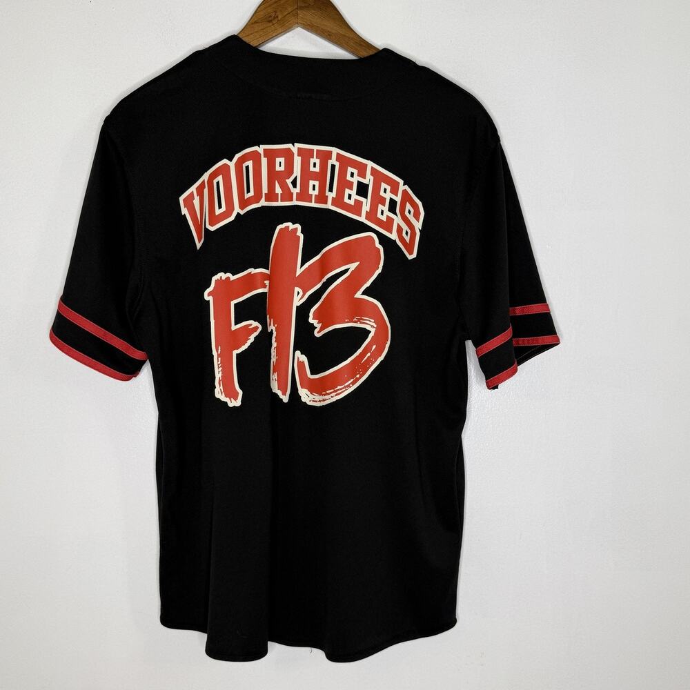 Friday The 13th Shirt Mens Medium Black Jason Voorhees F13 Jersey Horror